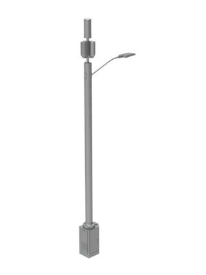 760249191 | 26" Pole Cab with 12"  Integrated Pole Shaft
